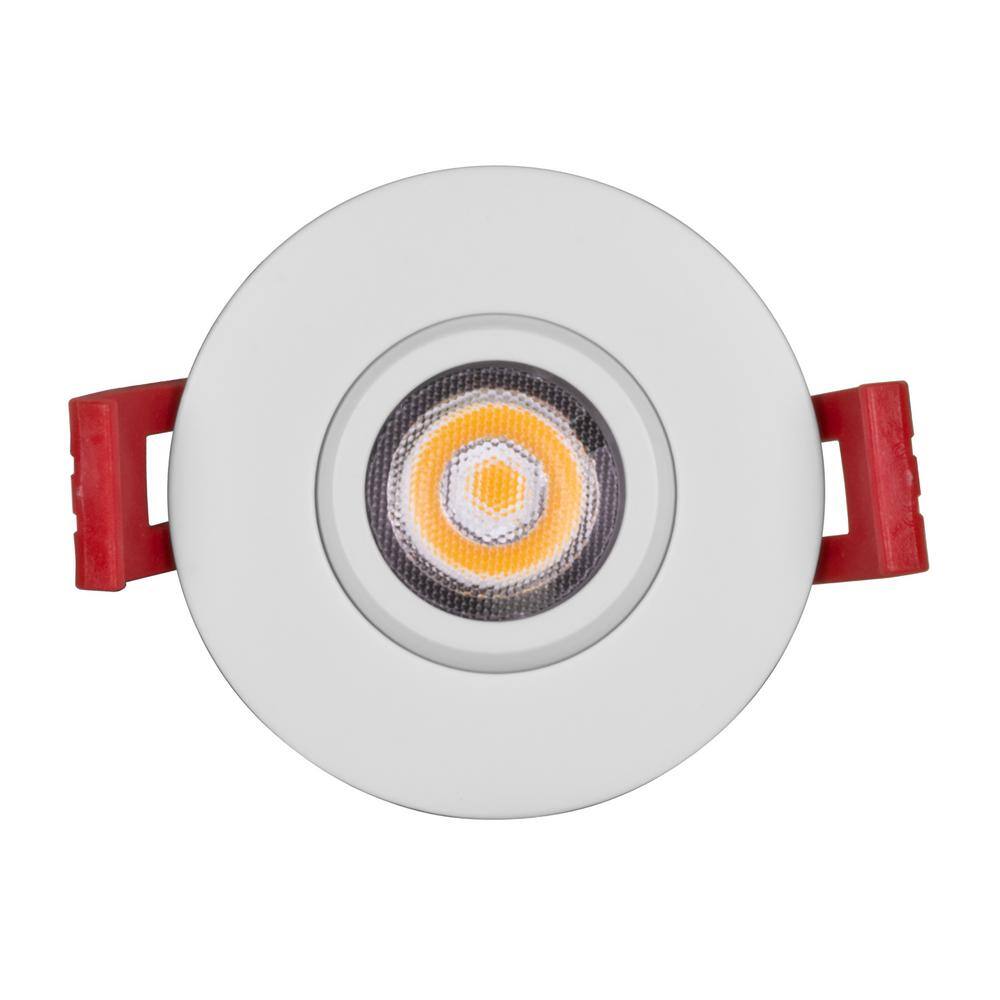 White Aluminum 2-Inch LED Gimbal Recessed Downlight