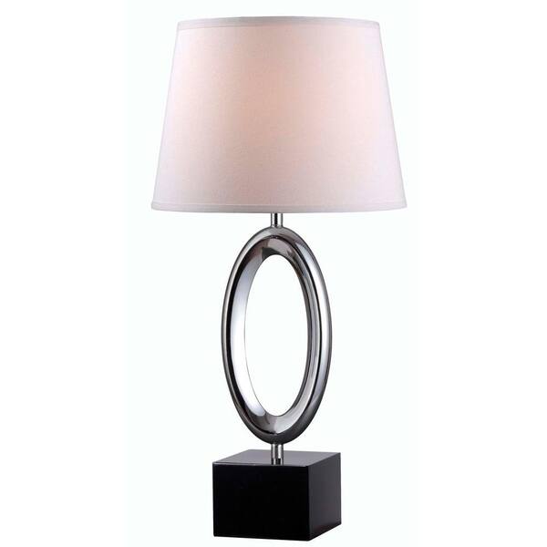 Kenroy Home O-Ring 30 in. H Chrome Table Lamp