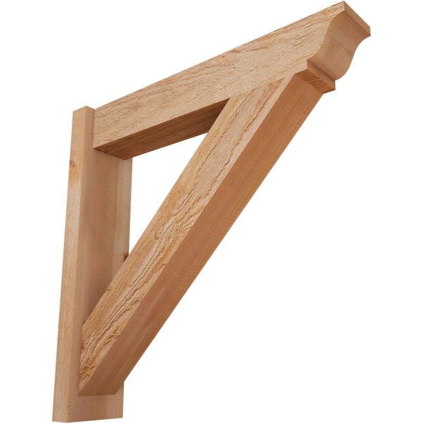 Ekena Millwork 6 in. x 28 in. x 28 in. Western Red Cedar Traditional Rough Sawn Outlooker