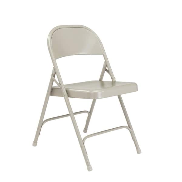 National Public Seating 50 Series Grey All-Steel Folding Chair (4-Pack)