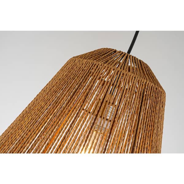 Wicker Rattan Pendant Adjustable Hanging Light, Jamaica
