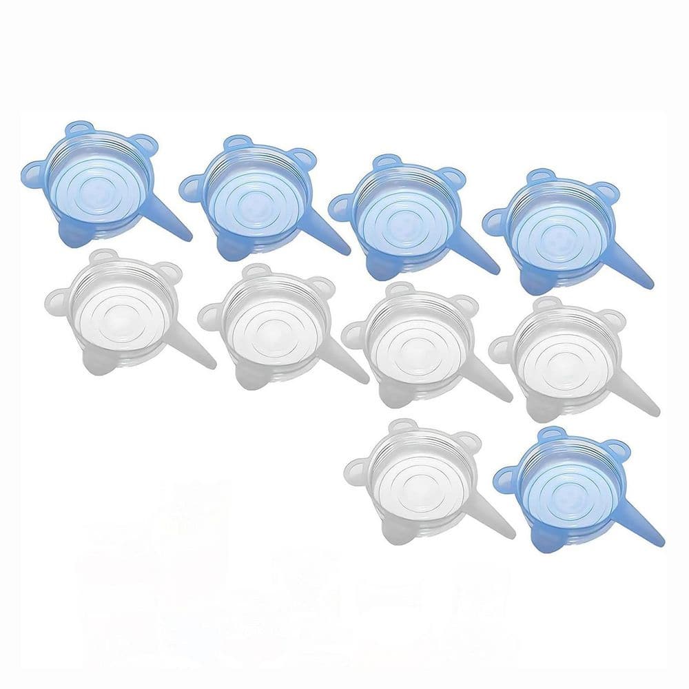10 Pack Silicone Stretch Lids Piece BPA-Free Airtight Leakproof Reusable Covers Kitchen Can Food Jar Set price history on PriceWatchPro