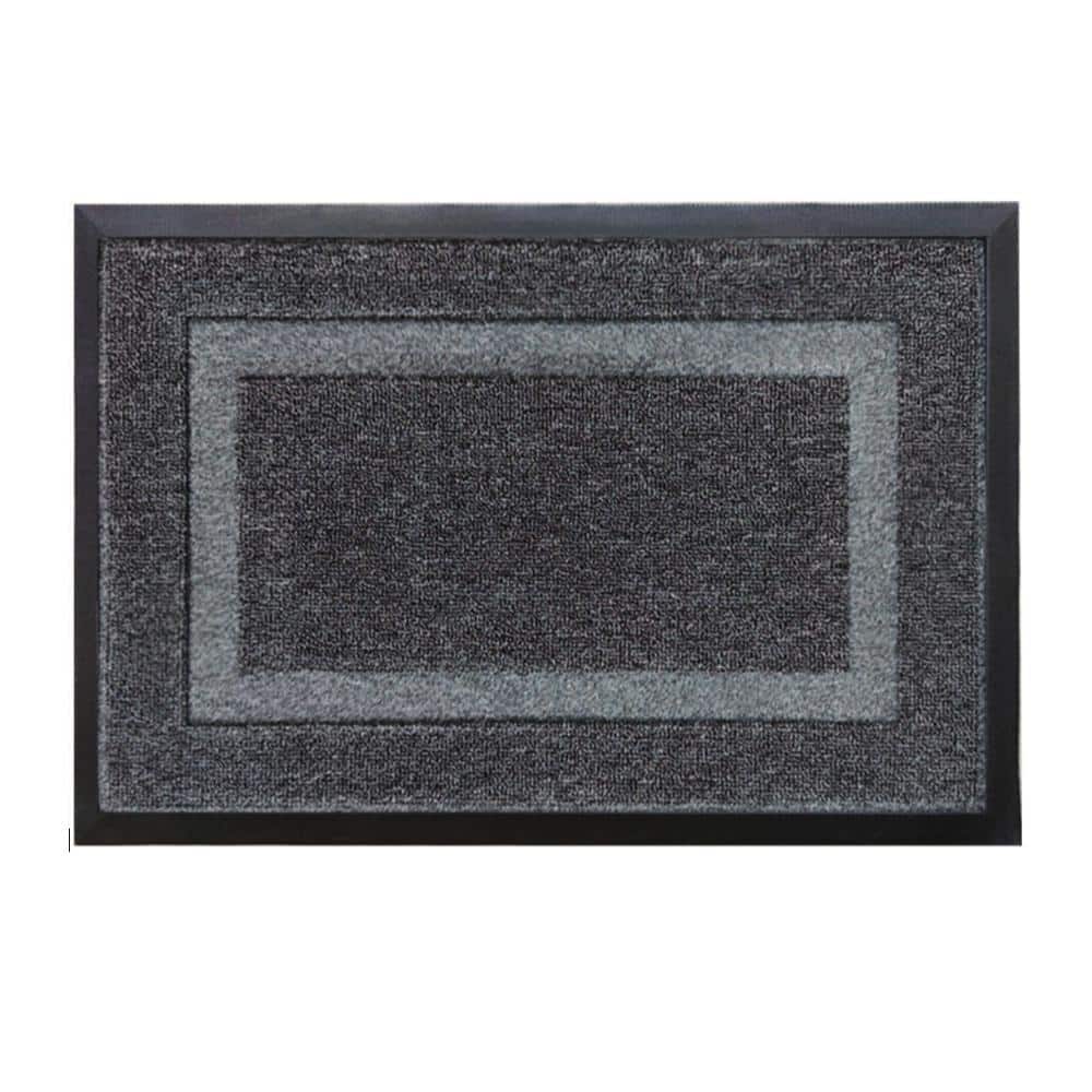 24 in. x 35 in. Gray Greek Key Absorbent Mud-Resistant Non-Slip Door Mat for Indoor/Outdoor Entryways price history on PriceWatchPro