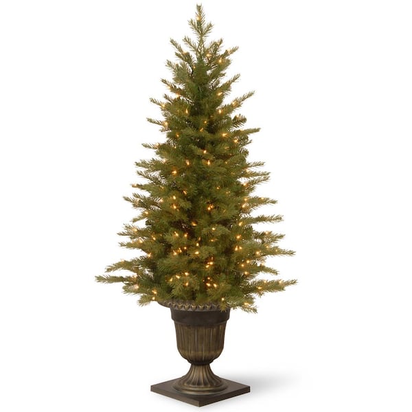 National Tree Company 4 ft. Nordic Spruce Entrance Artificial Christmas Tree with Clear Lights