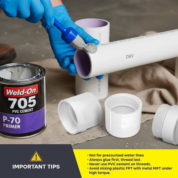 PLUMBFLEX 3 in. White Rigid PVC DWV Female Adapter, Threaded FPT x