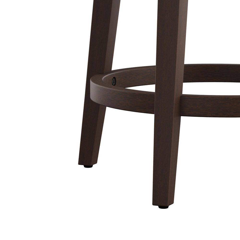 Mid-City 26" Brown Faux Leather Swivel Counter Stool