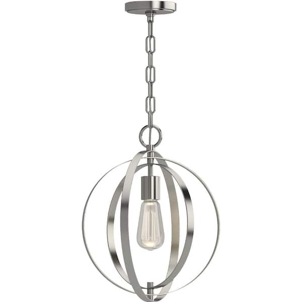 Harvest Collection 1-Light Brushed Nickel Indoor Round Island Pendant