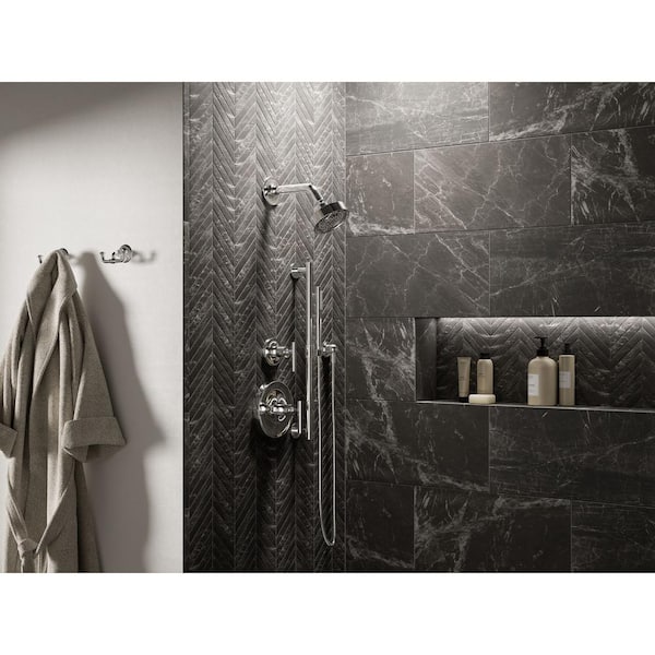 Artifacts J-Hook Double Robe Hook in Matte Black