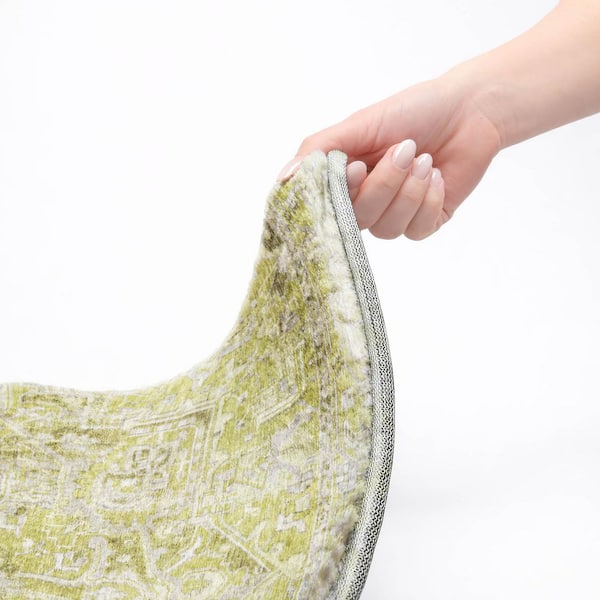 Dream Shag Premium Machine Washable Abstract ADS570 Aloe 10 ft. x 14 ft. Area Rug