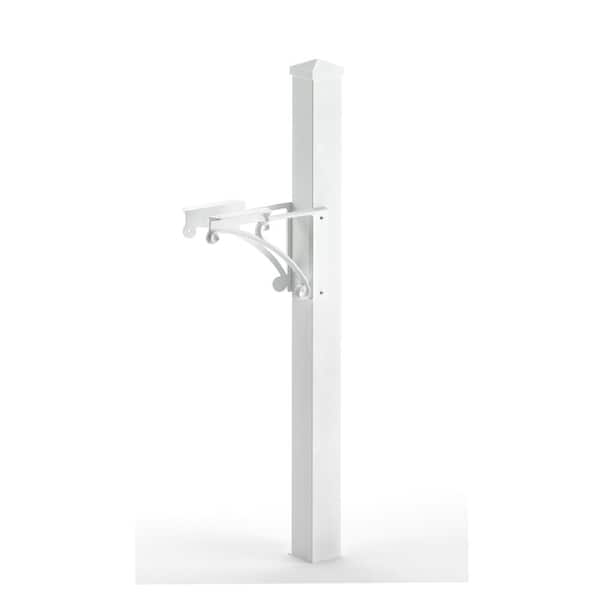 Superior Post and Brackets with Cap in White