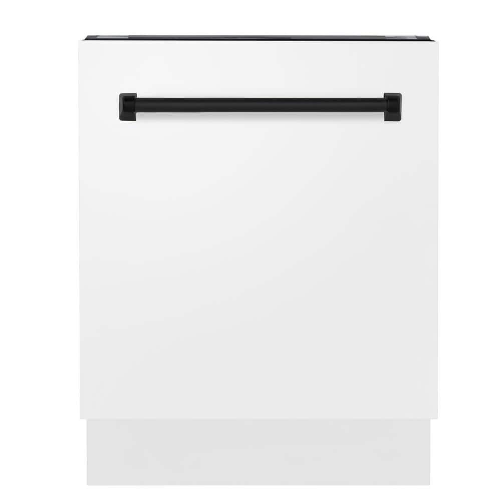 Autograph Edition 24 in. Top Control 8-Cycle Tall Tub Dishwasher with 3rd Rack in White Matte and Matte Black