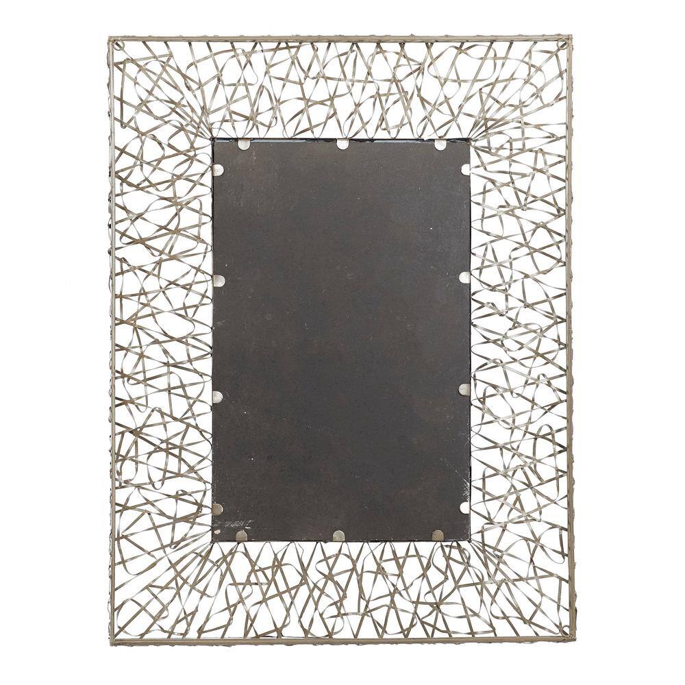 Silver Rectangular Full Length Iron Wall Mirror