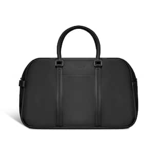 Onyx Collection 20 in., Black Leather Duffle Bag Backpack with RFID Protection