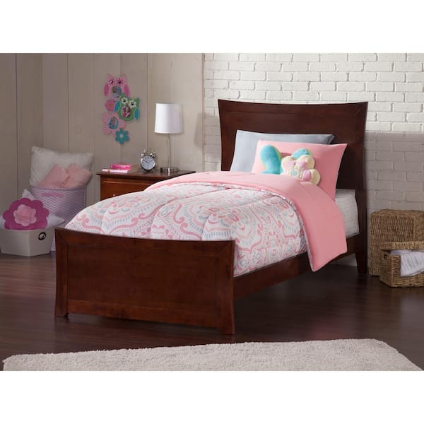 AFI Metro Walnut Twin Traditional Bed with Matching Foot Board