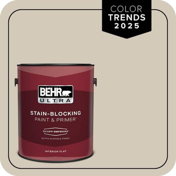 BEHR ULTRA 1 gal. Designer Collection #DC-010 Even Better Beige Extra Durable Flat Interior Paint & Primer