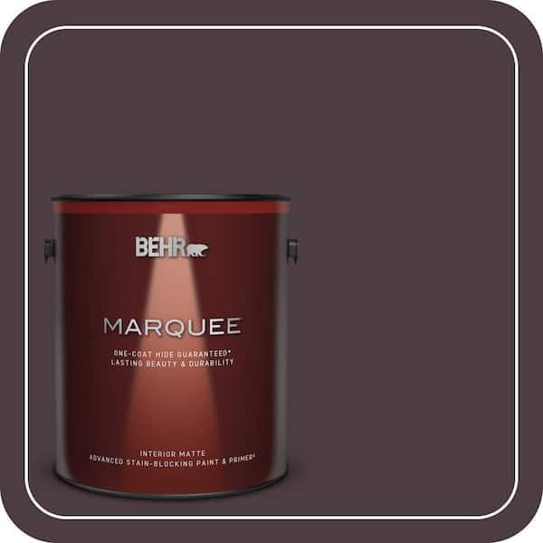 BEHR MARQUEE 1 gal. #T18-04 Nocturne Shade Matte Interior Paint & Primer