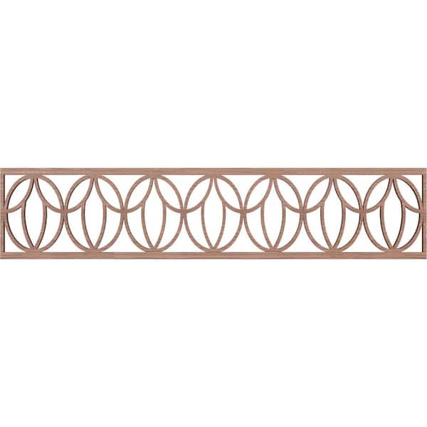 Ekena Millwork Shoshoni Fretwork 0.375 in. D x 46.75 in. W x 10 in. L Walnut Wood Panel Moulding
