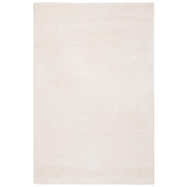 SAFAVIEH Solo Shag Ivory 5 ft. x 8 ft. Solid Area Rug