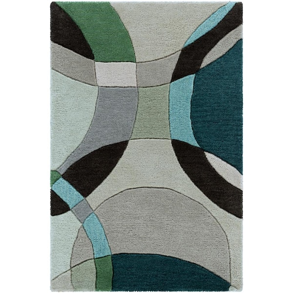 Livabliss Seletar Hunter Green 4 ft. x 6 ft. Geometric Area Rug