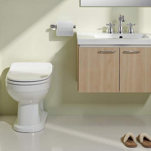 Single Arm Toilet Paper Holder Wall Mounted in Stainless Steel Brushed Nickel