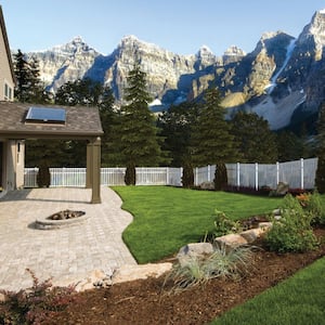 Overland 6 ft. H x 6 ft. W White Vinyl Privacy Fence Panel Kit