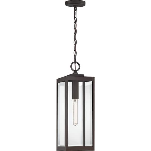 Quoizel Westover 1-Light Western Bronze Chandelier with Clear Beveled Glass