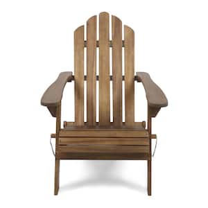 Hollywood Dark Brown Folding Wood Outdoor Patio Adirondack Chair