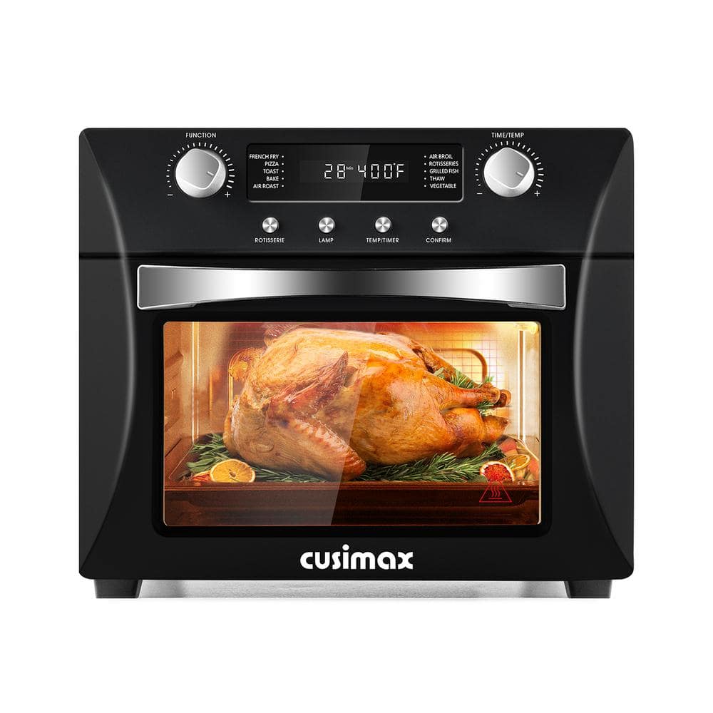 24.3 Qt. Black Air Fryer with Rotisserie & Dehydrator