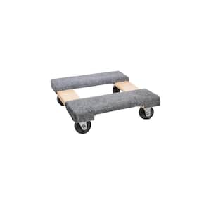 1000 lbs. Capacity 16 in. x 16 in. Hardwood Dolly Carpet Dolly with 3 in. Hard Rubber Wheels