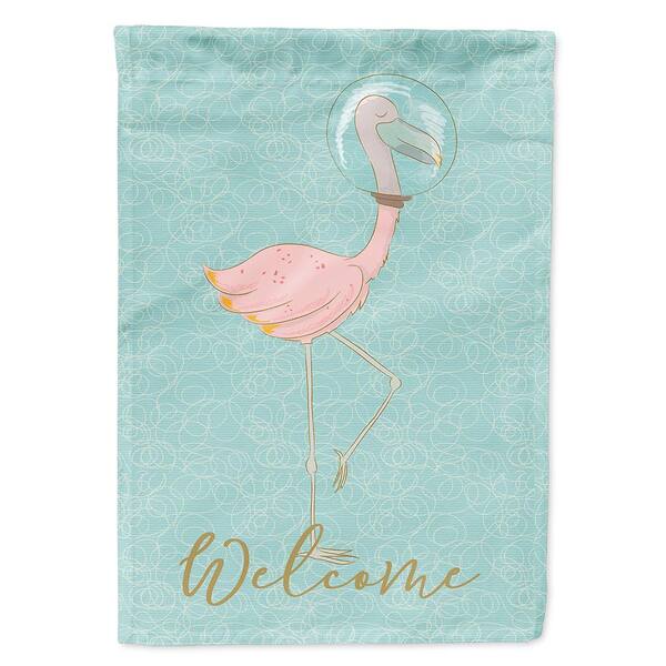 Caroline's Treasures 11 in. x 15-1/2 in. Polyester Flamingo Underwater
