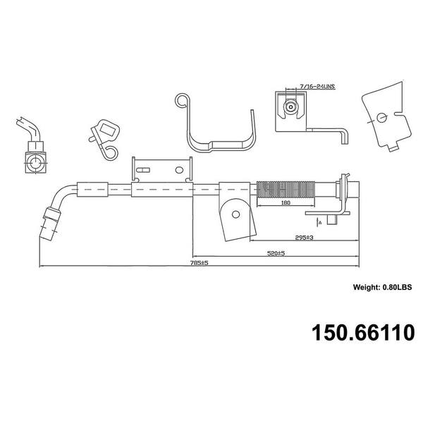 Centric Parts Brake Hydraulic Hose
