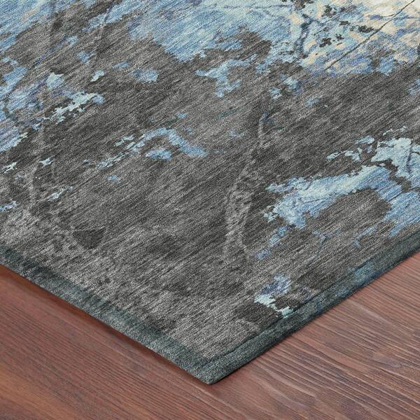 Chantille Machine Washable Indoor/Outdoor Abstract ACN2431 Denim 2 ft. x 3 ft. Accent Rug