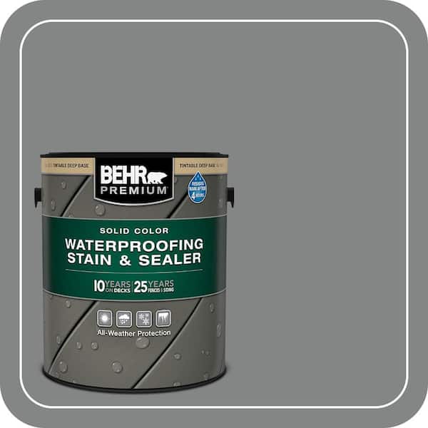 1 gal. #PFC-63 Slate Gray Solid Color Waterproofing Exterior Wood Stain and Sealer