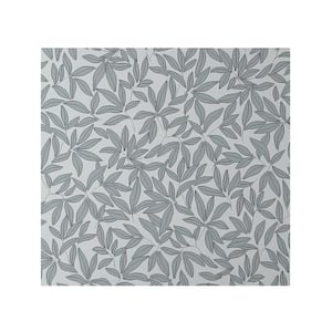 Scattered Leaf Silver Non-Pasted Wallpaper Roll (covers approx. 52 sq. ft.)