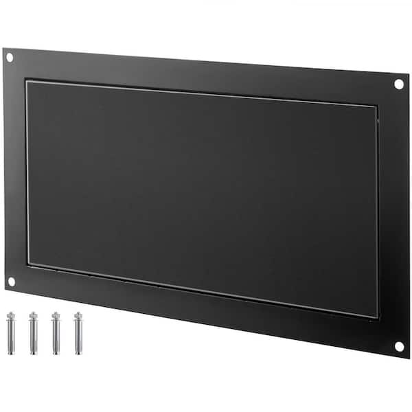SKYSHALO Flood Vent, 8 in. Height x 16 in. Width Foundation Flood Vent, to Reduce Foundation Damage and Flood Risk Black