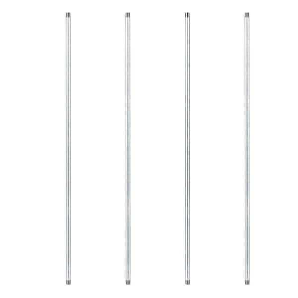 PIPE DECOR 1/2 in. x 6 ft. Galvanized Steel Pipe (4-Pack)