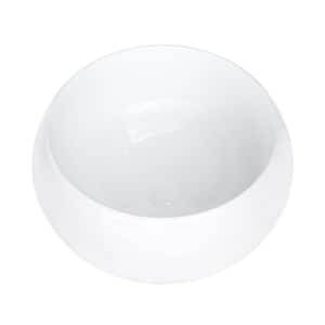 15.75 in. x 15.75 in. White Ceramic Round Vessel Bathroom Sink