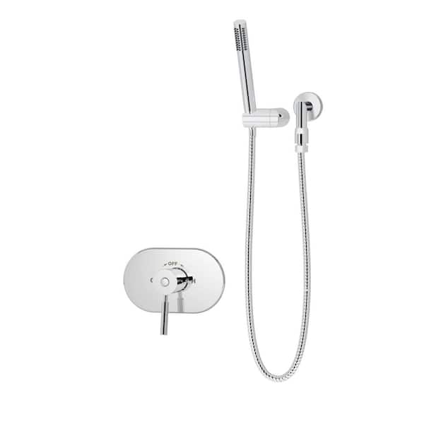 Symmons Sereno 1-Spray Hand Shower and Shower Head Combo Kit in Chrome (Valve Included)