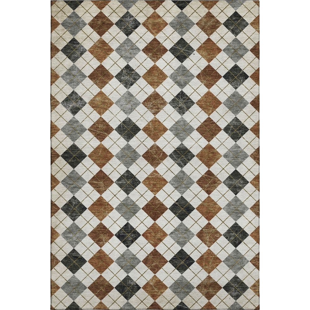 Mayfield Premium Machine Washable Abstract AMF2237 Terracotta 8 ft. x 10 ft. Area Rug price history on PriceWatchPro