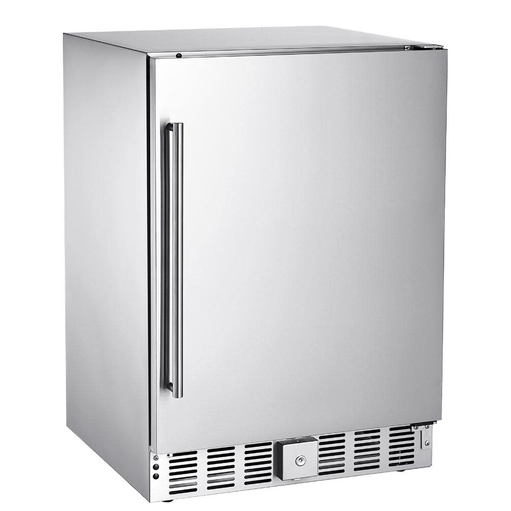 "24"" Indoor/Outdoor Beverage Refrigerator, 150Qt, Holds 180 Cans, Freestanding/Undercounter, Built-In Beverage Fridge"