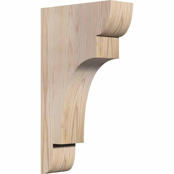 Ekena Millwork 3-1/2 in. x 10 in. x 18 in. Douglas Fir New Brighton Smooth Corbel