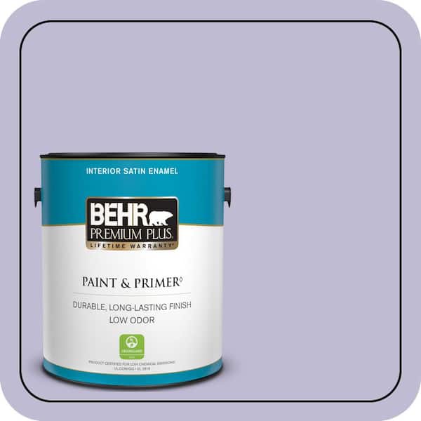 BEHR PREMIUM PLUS 1 gal. #640C-3 Twilight Pearl Satin Enamel Low Odor Interior Paint & Primer