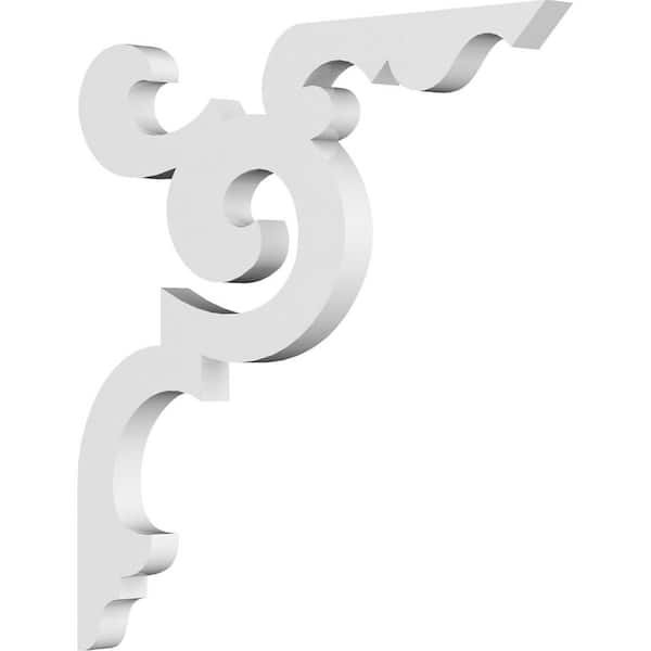 Ekena Millwork 5/8 in. W x 10 in. H x 10 in. D PVC Benson Bracket