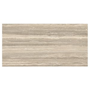 Imperia Travertine Hazelnut 23.5 in. x 47.08 in. Stone Look Satin Porcelain Floor and Wall Tile (30.98 sq. ft./Case)