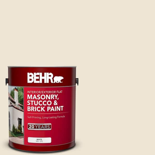 1 gal. #N290-1 Original White Flat Interior/Exterior Masonry, Stucco and Brick Paint
