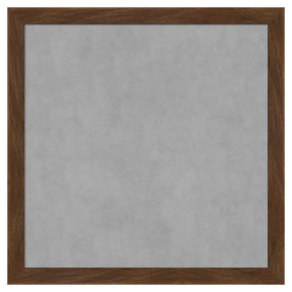 Amanti Art Carlisle Brown Narrow 13 in. x 13 in. Framed Magnetic Board