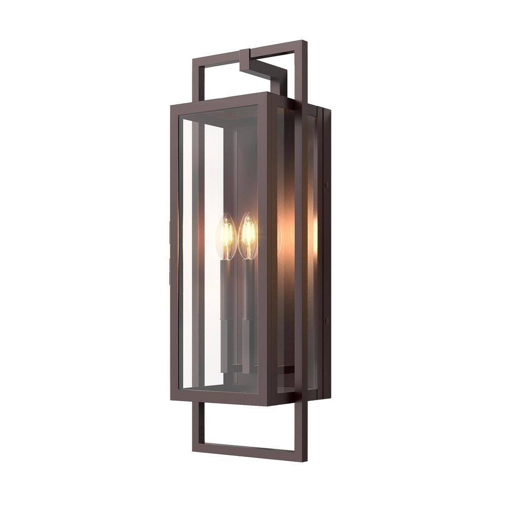 26.4 in. 3-Light Oil-Rubbed Bronze Modern Dusk To Dawn Outdoor Metal Exterior Wall Lights Sconces Lighting Fixtures price history on PriceWatchPro