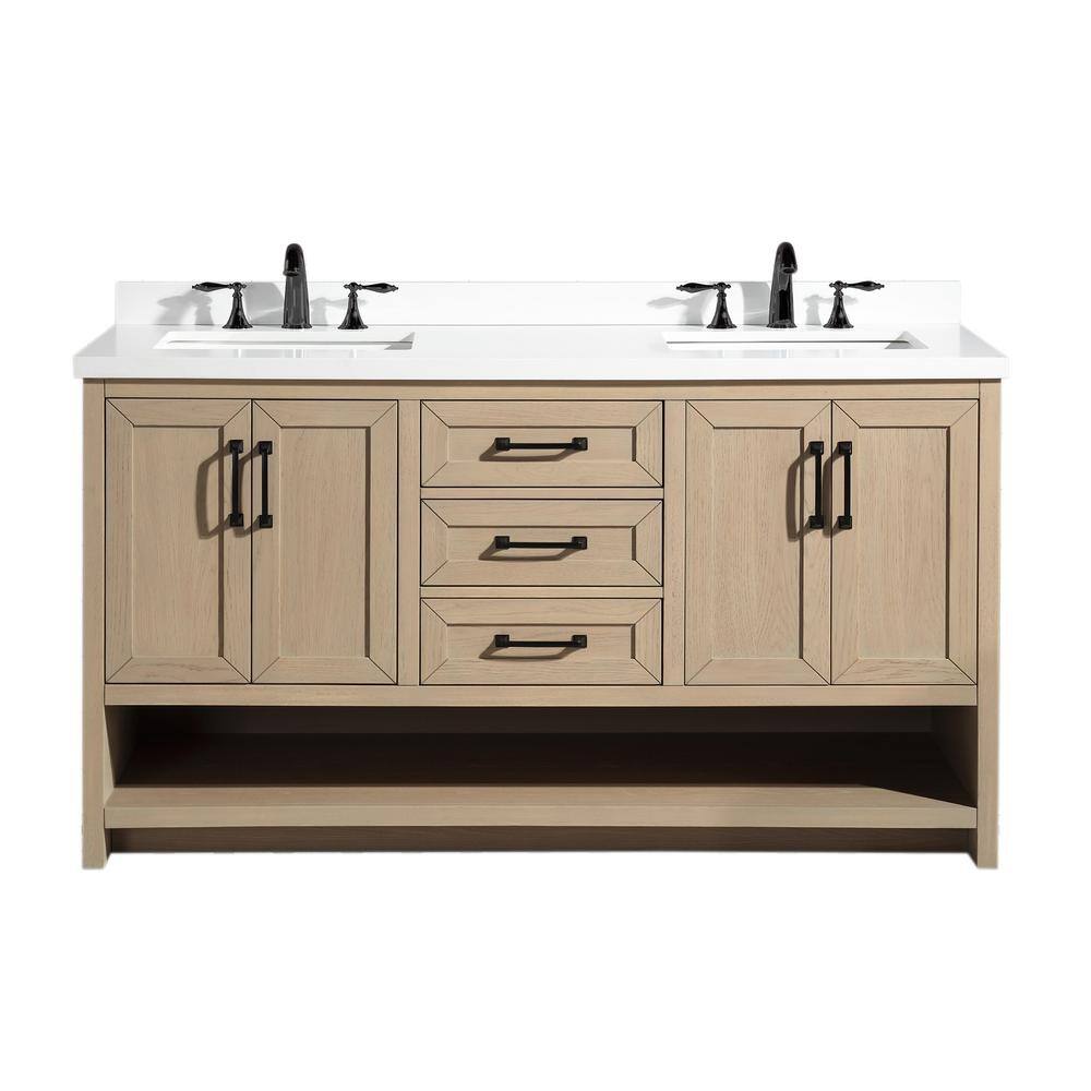Ari Kitchen and Bath Venice 60 in. x 22 in. D x 34.5 in. H Bath Vanity