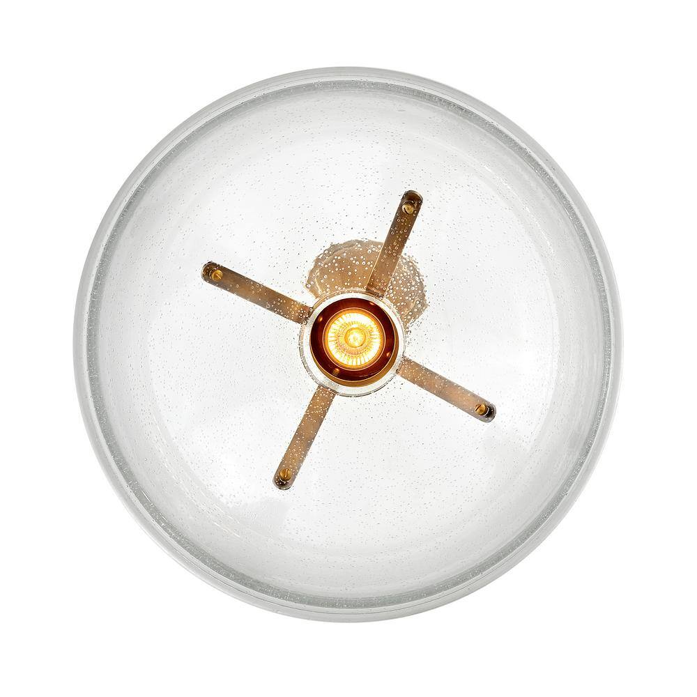 Heritage Brass Argo LED Bowl Pendant with Clear Seedy Glass