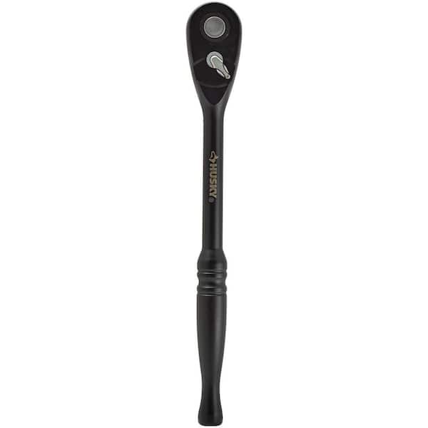 Husky - 3/8 in. Drive 100-Position Low-Profile Long Handle Ratchet